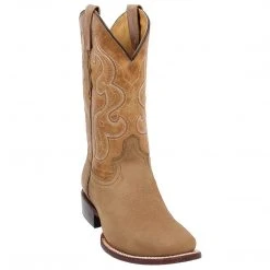 Quincy Boots Quincy Tan Square Toe Cowboy Boots