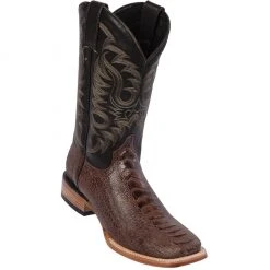 Quincy Boots MENS Quincy Ostrich Leg Print Square Toe Cowboy Boots