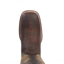 Quincy Boots Quincy Chocolate Wide Square Toe Cowboy Boots