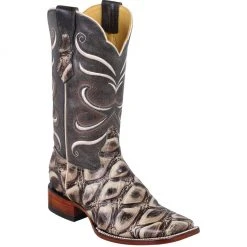 Quincy Boots African Fish Print Cowboy Boots