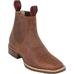 Quincy Boots Quincy Botin Charro Brown Wide Square Toe Boots - Q82BU2707