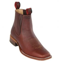 Quincy Boots Quincy Mens Botin Charro Wide Square Toe Boots - Chedron
