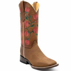 Abolengo Rose Square Toe Cowgirl Boots 🌹 WOMENS