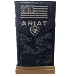 M&F Western Products MENS Ariat Cameo Leather Checkbook Wallet