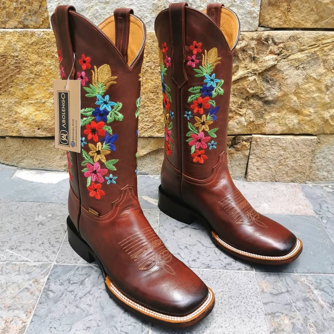Abolengo Sevilla Flowered Cowgirl Boots Abolengo Sevilla Flowered Cowgirl Boots