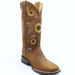 Abolengo Sunflower Square Toe Cowgirl Boots 🌼 WOMENS
