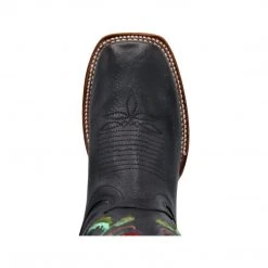 Quincy Boots Red Rose Black Cowgirl Boots WOMENS