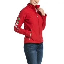 Ariat WOMENS Women's Classic New Team Soft Shell Mexico Jacket Red