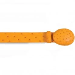 Los Altos Boots Los Altos Men's Buttercup Ostrich Cowboy Belt MENS