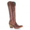 WOMENS Corral Women's Cognac Embroidery Western Tall Boot