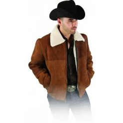 White Diamonds Men's Sheepskin Western Leather Jacket
