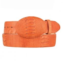 King Exotic Men's Ostrich Leg Grasso Western Belts