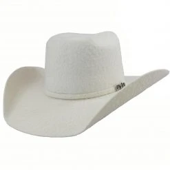 Cowboy Hats Cuernos Chuecos 10x White Grizzly Brick Crown Cowboy Hat